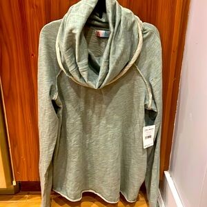 Free People Green Beach Cowl Neck, NWT Sz Xs/S